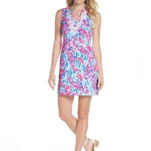 Lilly Pulitzer Knit Shift Dress Lobster Print